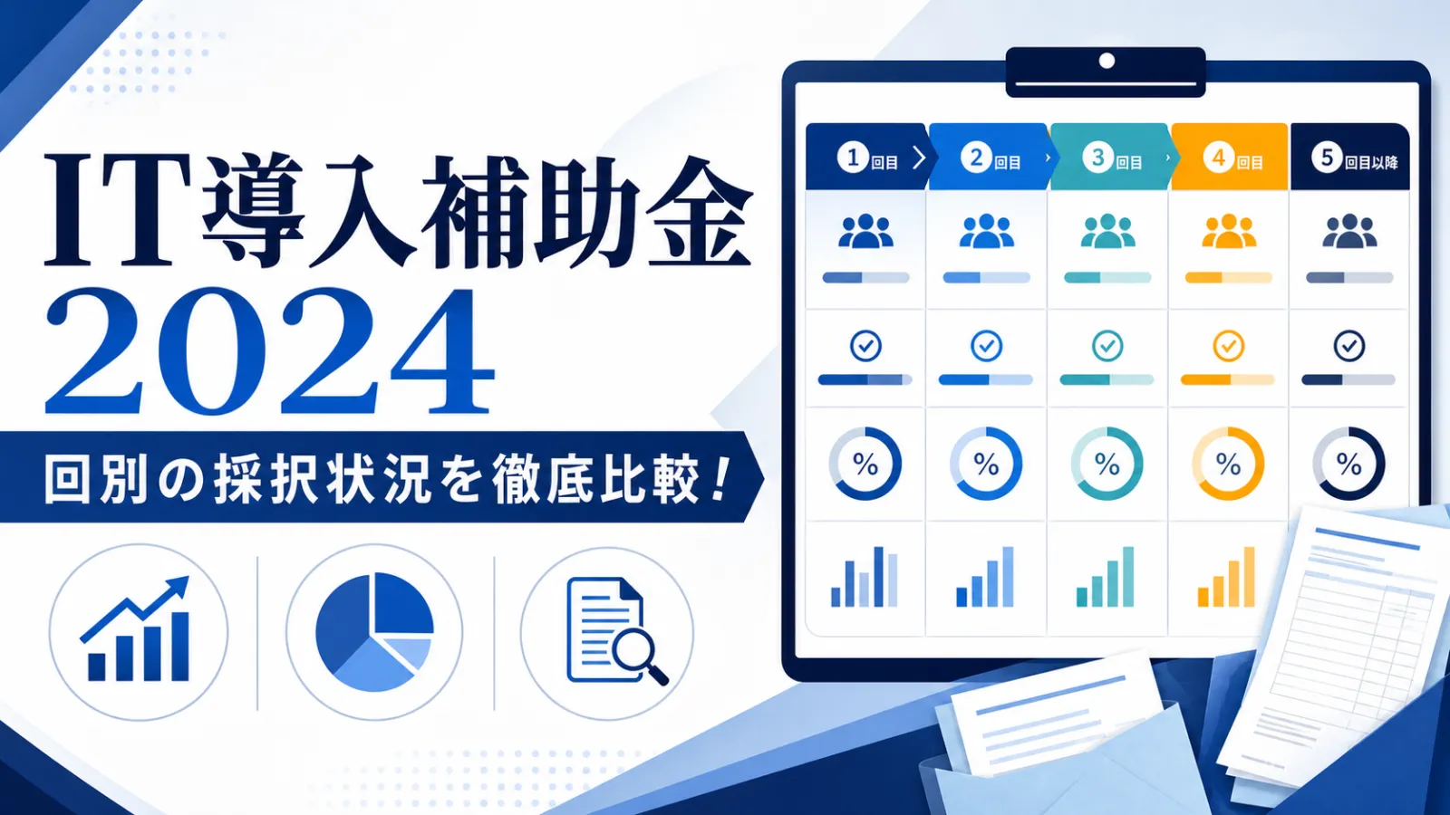 【2024年度】IT導入補助金の締切回別採択率